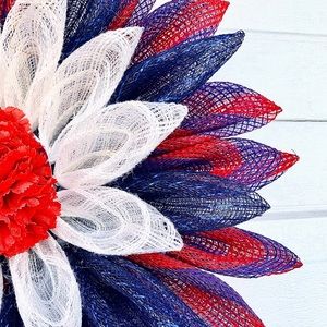 Red White and Blue “Star Trek Petal” Wreath